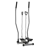 HOMCOM Stepper avec Guidon allongé Salle de Gym avec écran LCD Multifonction Acier ABS 54 x 40 x 135 cm Noir et Argent