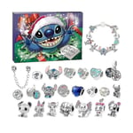 Anime Disney Lilo & Stitch Legering Charm Tillbehör Julkalender Armband Halsband Smycke DIY Smycken Nedräkningskalender-sz3