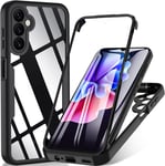 Pour Coque Samsung A14,Coque Galaxy A14 5g 360 Protection Double Portable Pour Telephone Samsung Galaxy A14 5g Antichoc Bumper Housse Avec Protection Decran Samsung A14 (Noir)