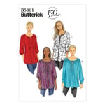 Butterick Patterns b5861 Taille RR 18/Tuniques pour Femme Tunique, Lot de 1, Blanc