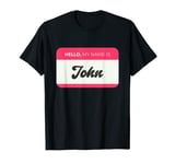 Mens Hello, My Name Is John - Funny John Name T-Shirt