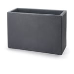 JARDINIÈRE RECTANGULAIRE ANTHRACITE 100X40 CM H 40 MOD. SCHIO CASSA