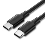 Ugreen USB-C til USB-C-kabel PD, QC, 3A, 480mbps, 1,5m - Svart