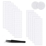 OFFCUP Scratch Autocollant Rond, 280 Paires Pastille Scratch Autocollant Crochets et Boucles, 20mm Blanc Double Face Rond Pastille Adhesive Collant Point, pour DIY, Artisanat etc