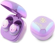 Słuchawki Guess Guess Bluetooth Headphones Gutwsj144esu Tws + Docking Station Purple/Purple Iridescent 4G Printed Logo