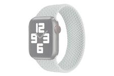 Electrotechprivé Accessoires pour Apple Watch Bracelet de montre en silicone tissé à un tour apple watch series 6 & se 5 4 44mm / 3 2 1 42mm, taille: m (gris)