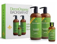 DermOrganic Daily Hydrating Shampoo 500ml + Daily Hydrating Conditioner 500ml + Leave-In Hair Treatment 120ml