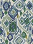 John Lewis Maya Ikat Made to Measure Curtains or Roman Blind, Woodland Green