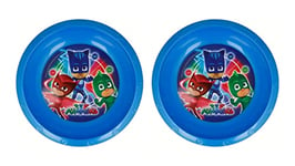 ALMACENESADAN 4714, Pack pj masks ; composé de 2 bols réutilisables pour anniversaire, apéritifs ou usage quotidien, diamètre 16,7 cm ; produit réutilisable, sans BPA