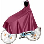 Vattentät cykelcape, unisex cykelponcho, lätt regnponcho för cykel, med hatt, för cyklar, mountainbikes, elcyklar (röd)