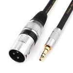 Câble 3,5 mm vers XLR, prise mini-jack déséquilibrée 3,5mm vers adaptateur XLR mâle, cordon de microphone câble XLR - 2m