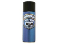 Hammerite Direct To Rust Smooth Finish Aerosol Satin Black 400Ml HMMSFSBAERO