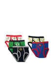 DC Comics Boys' 100% Cotton Briefs with Prints Including Superman, Batman, The Flash, Sizes 2/3t, 4t, 4, 6, 8 Underwear, 5-Pack Justice League Logo, 4 (Pack of 5)