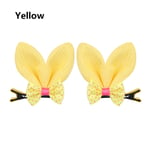 2pcs Hair Clips Cute Hairpins Children Headwear Yellow