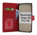 New Standcase Wallet Motorola Edge 50 Pro 5G (Röd)