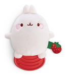 NICI- Anneau de Dentition MOLANG 12 cm Blanc-Peluche pour Les bébés et Les Tout-Petits, pour Toucher, se blottir, Explorer et s'endormir, 49477