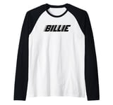 Billie Eilish Logo Music by Rock Off Raglan Baseball Tee