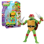 Tortues Ninja, 1 Figurine Deluxe 15 cm, Transformable, Modèle Raphael, pour Les Enfants à partir de 4 Ans et Plus, TU8384