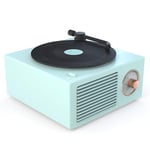 Bluetooth Audio Vinyl Record Player, Wireless Mini Portable Speaker, Multi-function Desktop Mini Player, Support Bluetooth, Card, Audio (Color : Blue)