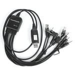 8 in 1 USB Programming Cable+Software CD For Motorola Baofeng Kenwood HYT Radio