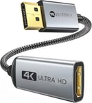 WARRKY 4K DisplayPort to HDMI Adapter Display Port to HDMI Port 1440P60Hz 1080P1