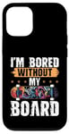 Coque pour iPhone 12/12 Pro Skateboard Bored Without My Board Skater