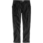 Carhartt Mens Relaxed Fit Ripstop Cargo Work Pants - Black Cotton/Polyester - Size 33W/30L