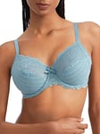 Chantelle Women's Rive Gauche Full Coverage Unlined Bra, Opaque, Peacock/Trellis, 36F