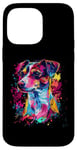 Coque pour iPhone 14 Pro Max Les amoureux du pop art coloré Jack Russell Terrier