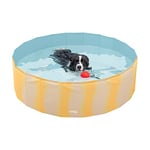 AQPET AqpetFriends Piscine en Plastique pour Chien, Animaux domestiques, Pliable, de Jardin, 120 x 30 cm, Motif mer