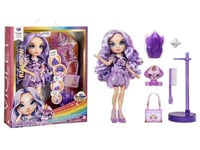 RAINBOW HIGH Poupée Mannequin avec Slime et Animal de Compagnie - Violet (Violet) - Poupée Pailletée 28 cm avec Slime Étincelant, Animal de Compagnie Magique et Accessoires - 4-12 Ans