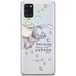 ERT GROUP mobile phone case for Samsung A21s original and officially Licensed Disney pattern Dumbo 010 optimally adapted to the shape of the mobile phone, partially transparent