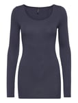 Vmmaxi My Ls Soft Long U-Neck Noos Tops T-shirts & Tops Long-sleeved Black Vero Moda