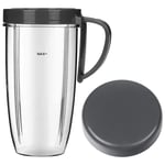 Jug Cup 32oz 1L + Handle + Screw Lid for NUTRIBULLET Blender Juicer 600W 900W