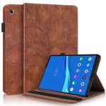 Succtop Case for Lenovo Tab M10 Plus 10.3 Inch, Ultra Slim PU Leather Folio Flip Cover Case Stand Function Wallet Pen Holder Tablet Case Lenovo Tab M10 FHD Plus(2nd Gen) TB-X606F TB-X606X Brown