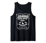 Idaho The Gem State 1890 Famous Potatoes Funny Idaho State Tank Top