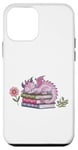 Coque pour iPhone 12 mini Pink Baby Dragon Book Cottagecore Flower Bookworm Book Lover