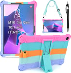 Coque Pour Lenovo Tab M10 3e Génération 10.1 Pouces Tb328 2022 Avec Porte-Crayon Protection Housse Silicone Pour Tablette M10 3rd Gen Étui Pochette Avec Stylus Pen Bandoulière Pour M10 10.1