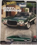 Fast Furious Ford Gran Torino 1972 Model Car 1:64 Scale 8cm Hot Wheels HYP72