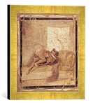 Kunst für Alle 'Encadré Image de 1er siècle Scène érotique/röm. Mural Fois., Impression d'art dans Le Cadre de Main de qualité Photos, 30 x 30 cm, Or Raya