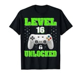 Level 16 Unlocked Tshirt 16th Video Gamer Birthday Boy Gifts T-Shirt