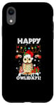 iPhone XR Retro Baby Owl Happy Owlidays Family Kids Christmas Holiday Case