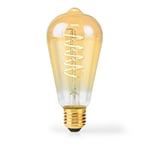 Nedis LED Glödlampa E27 | ST64 | 3.8 W | 250 lm | 2100 K | Dimbar | Extra varm vit | Retrostil | 1 st