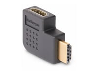 Startech.Com Right Angle Hdmi 2.0 Adapter, 90-Degree Hdmi Port Saver, M/F - High Speed - Hdmi-Adapter - Hdmi Hane Till Hdmi Hona Högervinklad - Svart - 4K60hz Stöd, Dubbelriktad, Passiv