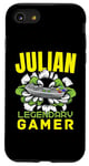 Coque pour iPhone SE (2020) / 7 / 8 Julian Gaming Legend Loves Jeux vidéo Gamer légendaire