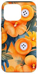 Coque pour iPhone 16 Pro Motif de boutons de couture tropicaux orange aquarelle