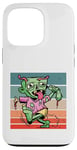 Coque pour iPhone 13 Pro Dessin animé zombie linge la langue d'Halloween ou l'humour