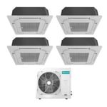 Quadri split cassette air conditioner 9+9+12 avec 4amw81u4raa r-32 wi-fi optional 9000+9000+12000 avec télécommande et panneau inclus - nouveau