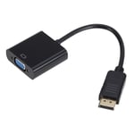 Couleur noire - Adaptateur DP vers VGA, convertisseur DP vers VGA, câble mâle vers femelle, pour ordinateur portable, moniteur HDTV, projecteur