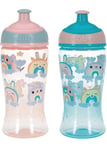 Nuby Super Slurp Water Bottle - No Spill Active Toddler Sippy Cup | 360ml / 12o